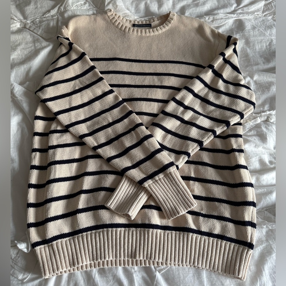 Brandy Melville Brianna Cotton Thin Striped Sweater